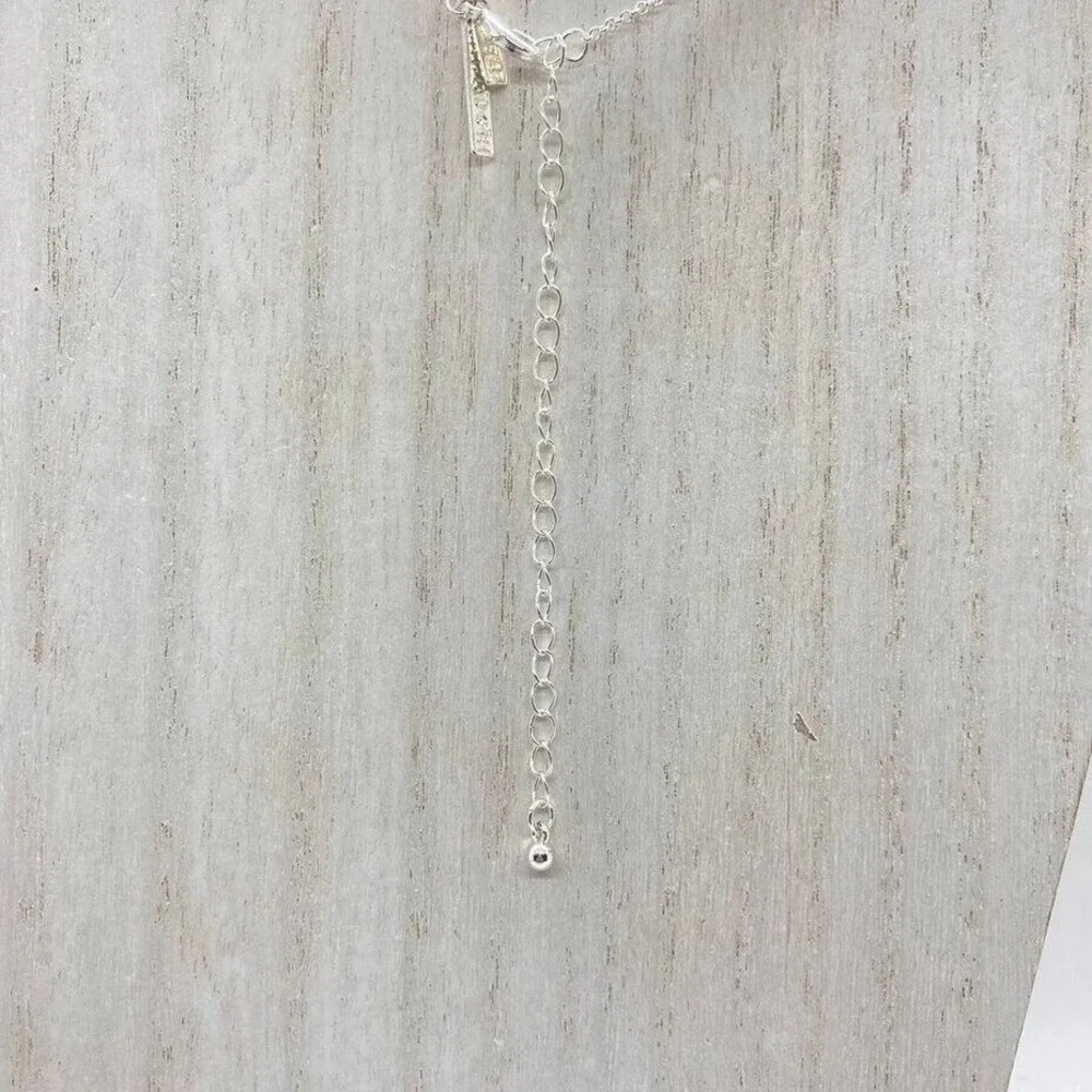 SADOUGHI Silver Tone‎ Open Circle Pendant Necklace with Extender Chain